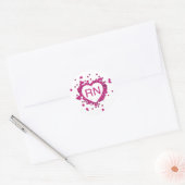 Autocollant de coeur rose RN Nurse (Enveloppe)