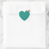 Autocollant de cœur succulent (Sac)