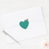 Autocollant de cœur succulent (Enveloppe)