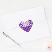 Autocollant de coeur violet (Enveloppe)
