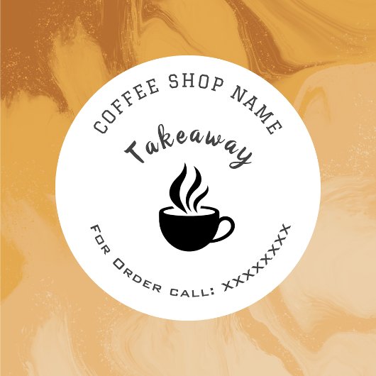 Autocollant de commerce à emporter/commande pour c