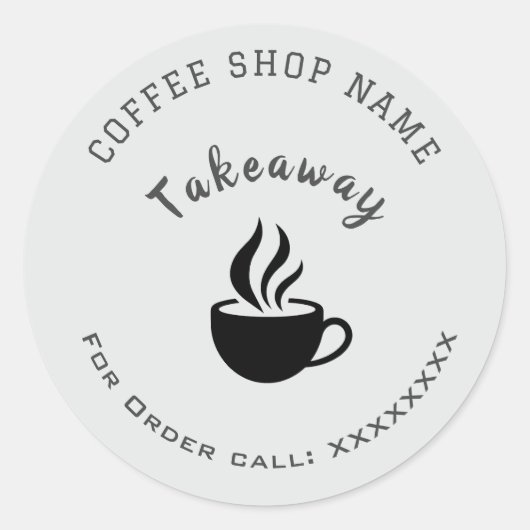Autocollant de commerce à emporter/commande pour c (Devant)