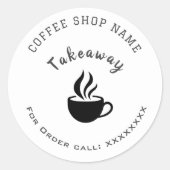 Autocollant de commerce à emporter/commande pour c (Devant)