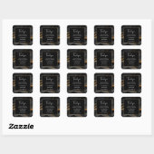 Autocollant de commerce or noir abstrait (Feuille)