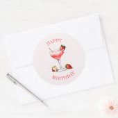 Autocollant de conception de cocktail rose personn (Enveloppe)
