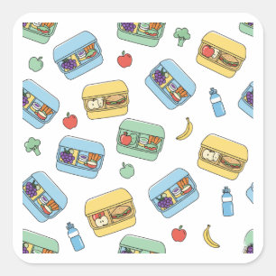 Autocollant de conception de motif de boîte à lunc