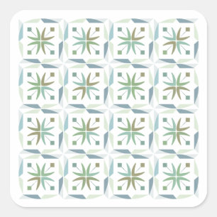 Autocollant de conception de motif de carreaux géo