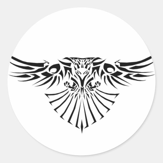 Autocollant de conception de tatouage Hawk Tribal (Devant)