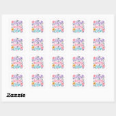 Autocollant de conception florale d'affirmation po (Feuille)