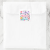 Autocollant de conception florale d'affirmation po (Sac)