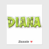 Autocollant de conception Kiwi Diana Name Sticker (Feuille)