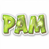 Autocollant de conception Kiwi Pam Name (Devant)