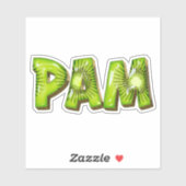 Autocollant de conception Kiwi Pam Name (Feuille)