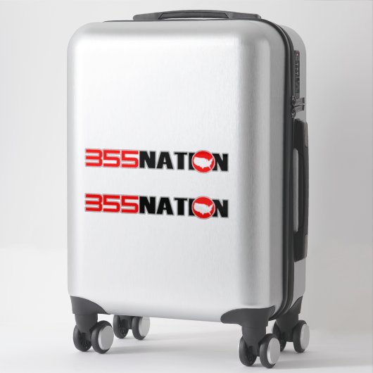 Autocollant de conception standard 355Nation (Sur valise)