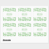 Autocollant de condiment de cornichons sucrés fait (Feuille)