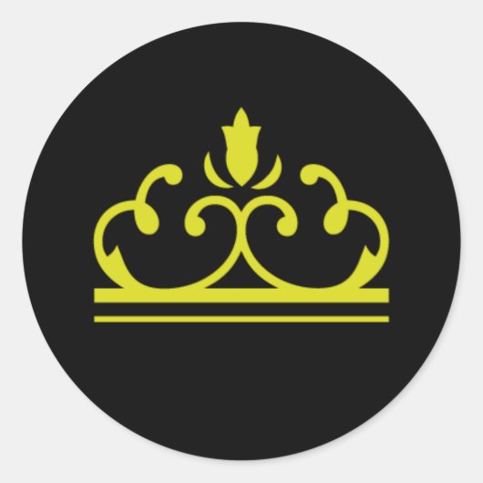 Autocollant de conte de fée jaune or (Devant)