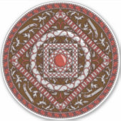 Autocollant de contour Aries Mandala (Devant)
