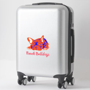 Autocollant de contour Bouledogues français