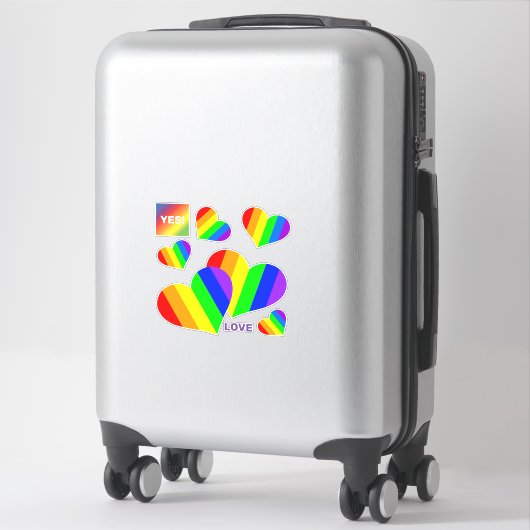 Autocollant de contour d'arc-en-ciel (Sur valise)