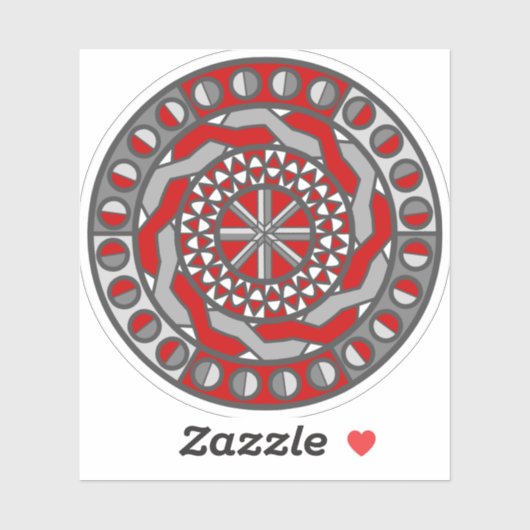 Autocollant de contour de machine rouge (Feuille)