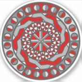 Autocollant de contour de machine rouge (Devant)