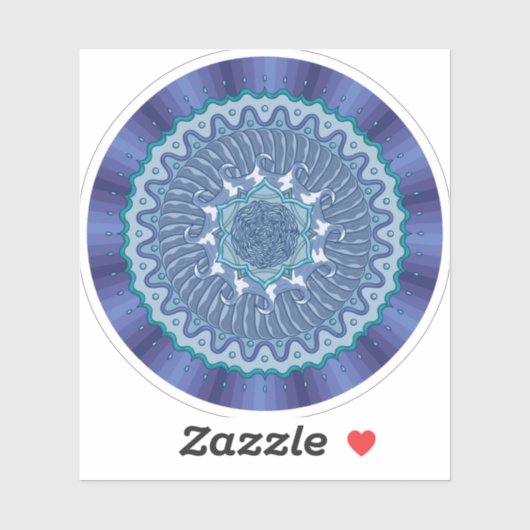 Autocollant de contour de mandala d'eau (Feuille)