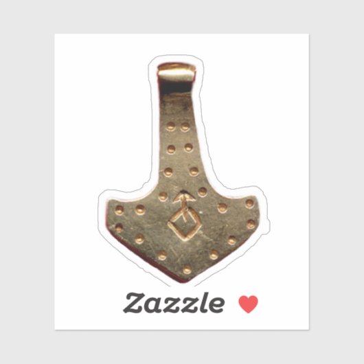 Autocollant de contour de marteau Gold Thor (Feuille)