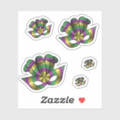 Autocollant de contour de masque Mardi Gras (Feuille)