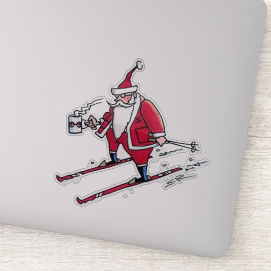 Autocollant de contour de ski de Père Noël (Détail)