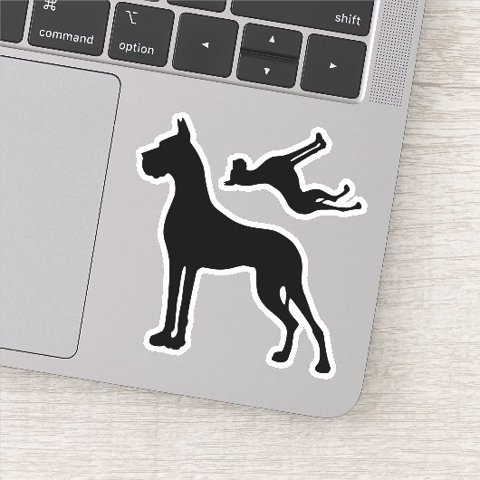 Autocollant de contour Great Dane recadré (Détail)