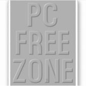 Autocollant de contour gris de zone libre de PC (Devant)