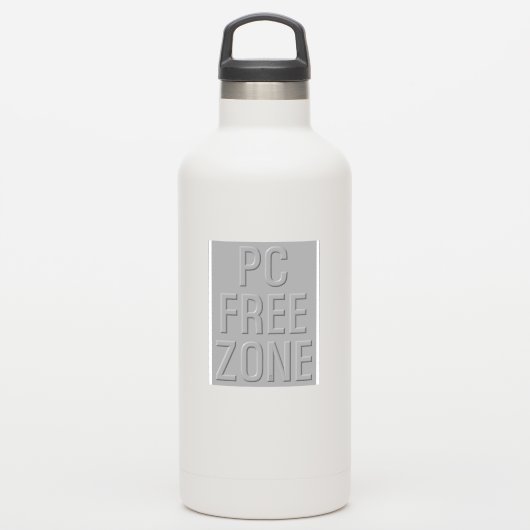 Autocollant de contour gris de zone libre de PC (Gourde)