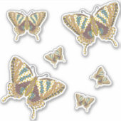 Autocollant de contour Papillon Azteque (Devant)