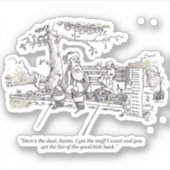 Autocollant de contour père Noël Bad Bad Kid (Devant)