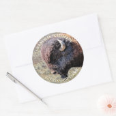 Autocollant de cookie Buffalo Chip avec texte pers (Enveloppe)
