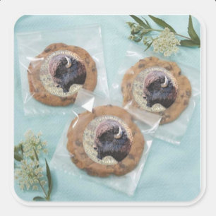 Autocollant de cookie Buffalo Chip avec texte pers