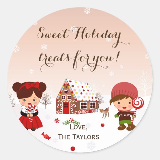 autocollant de cookie de Noël fête de fête de fave (Devant)