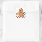Autocollant de cookie de Noël Gingerbread Buddy (Sac)