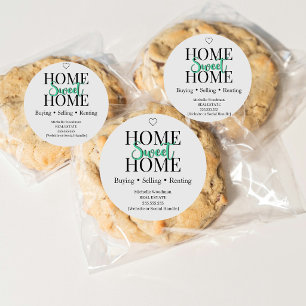 Autocollant de cookie immobilier Home Sweet Home