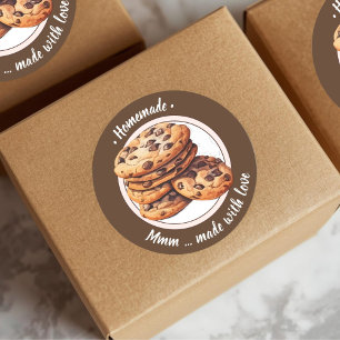 Autocollant de cookies d'aquarelle texte personnal