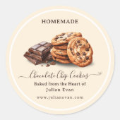 Autocollant de cookies faits maison au chocolat, a (Devant)