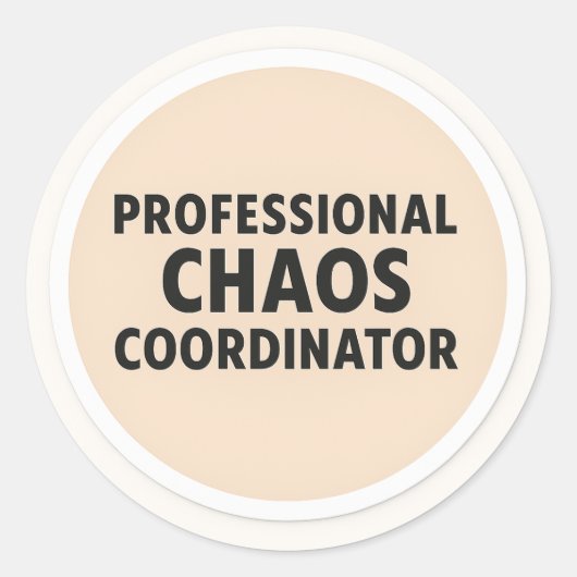 Autocollant de coordinateur de chaos professionnel (Devant)