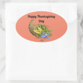 Autocollant de corne d'abondance de Thanksgiving a (Sac)