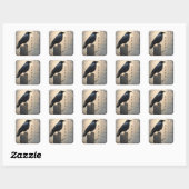 Autocollant de corneille personnalisable (Feuille)