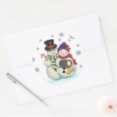 Autocollant de couple Snowman (Enveloppe)
