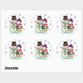 Autocollant de couple Snowman (Feuille)