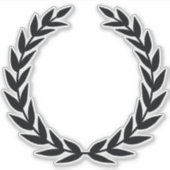 Autocollant de couronne de laurier noir (Devant)