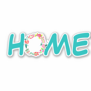 Autocollant de couronne florale pour la maison