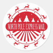 Autocollant de courrier du pôle Nord de Noël (Devant)