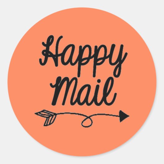 Autocollant de courrier heureux avec design fléché (Devant)